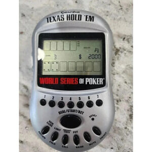 HANDHELD Electronic GAME Texas Hold 'Em WORLD Series of POKER Excalibur
